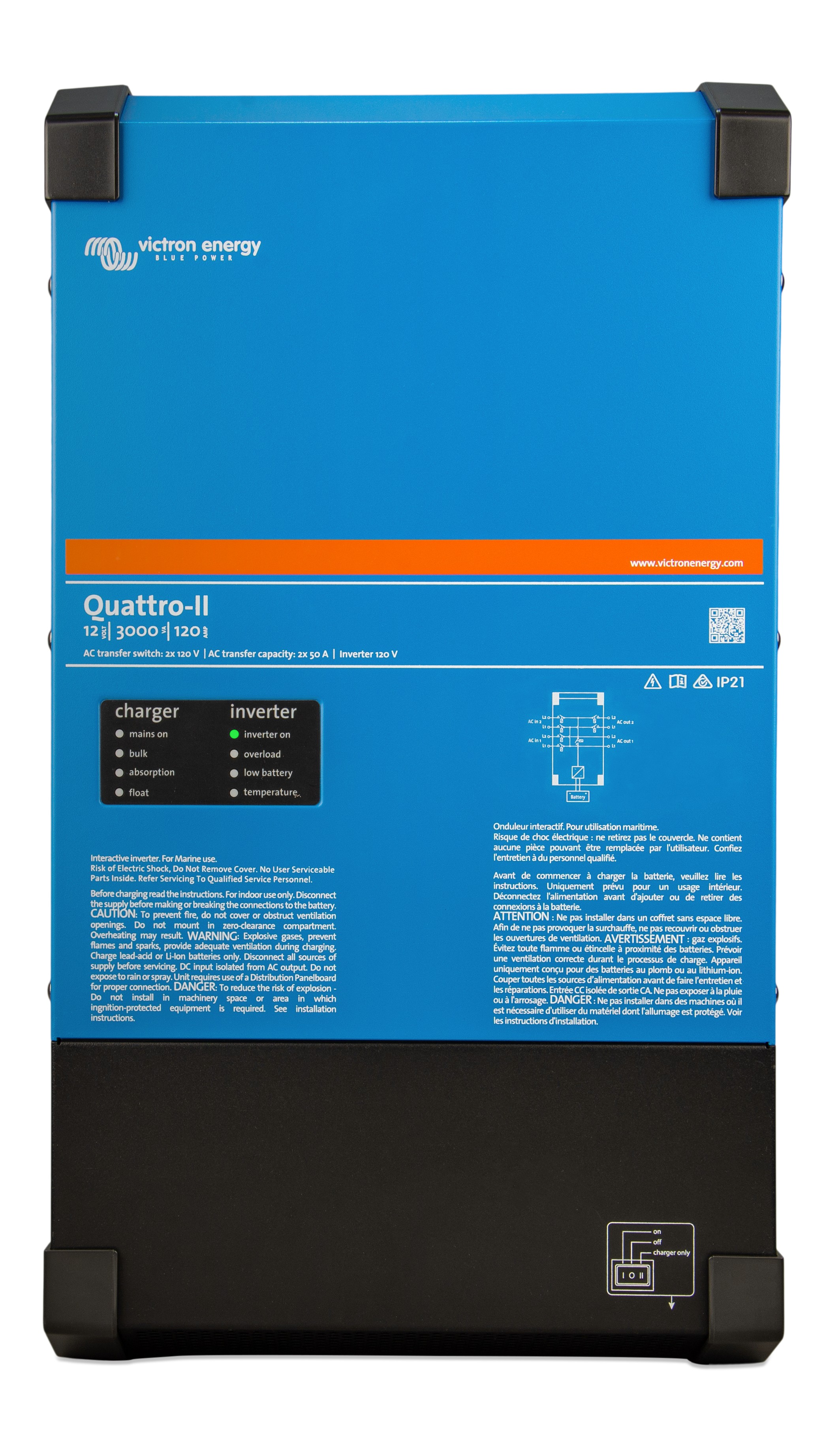 Quattro-II 12/3000/120-50/50 2x120V